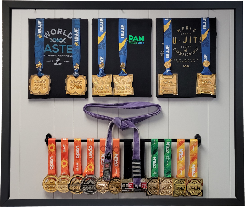 Jiu-Jitsu purple belt medals